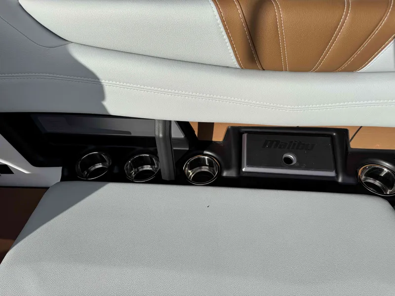 Slide: The Image of Interior of 2026 Malibu Wakesetter 22 LSV with sleek seating. - 18