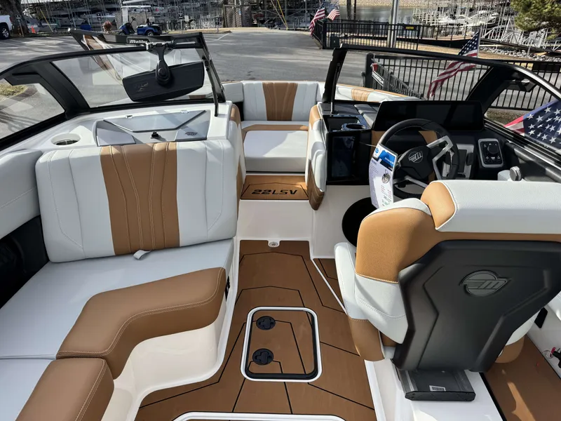 Slide: The Image of Interior of 2026 Malibu Wakesetter 22 LSV with luxurious features. - 21