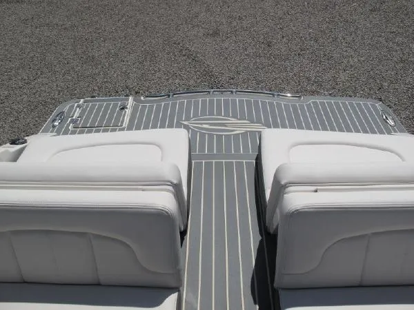 Slide: The Image of Luxury boat deck with white seats, 2023 model. - 14
