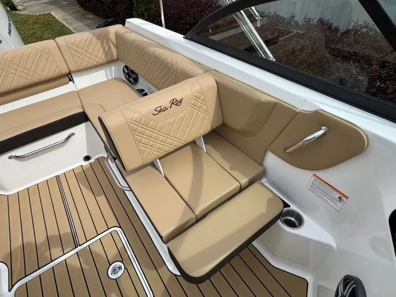 Slide: The Image of Luxurious seating in the 2026 Sea Ray SDO 230 boat. - 30