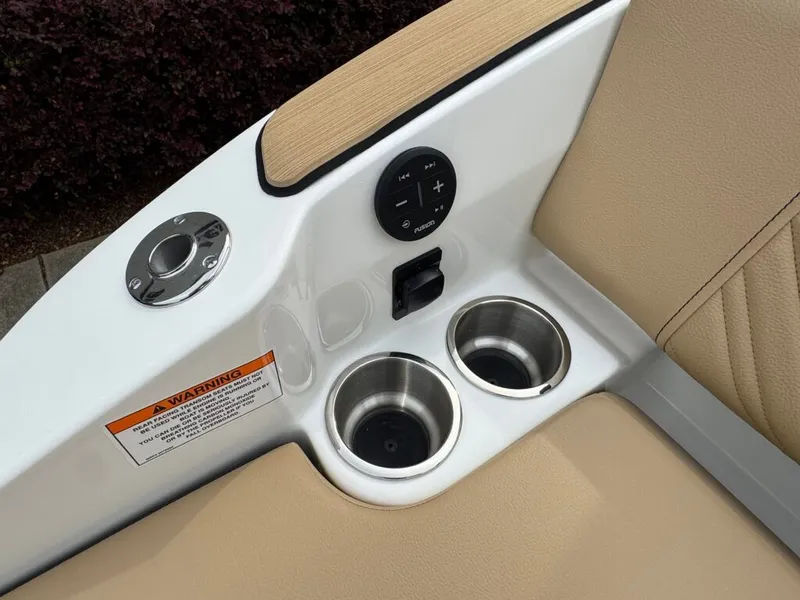 Slide: The Image of Interior of Sea Ray SDO 230 boat with cup holders, 2026 model. - 8