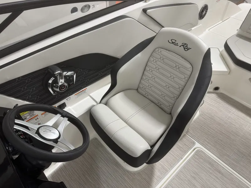 Slide: The Image of Interior of Sea Ray SPO210 boat, model year 2026. - 14
