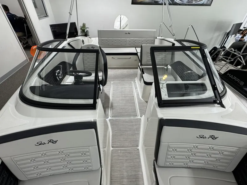 Slide: The Image of Interior view of Sea Ray SPO210 boat, model 2026. - 18