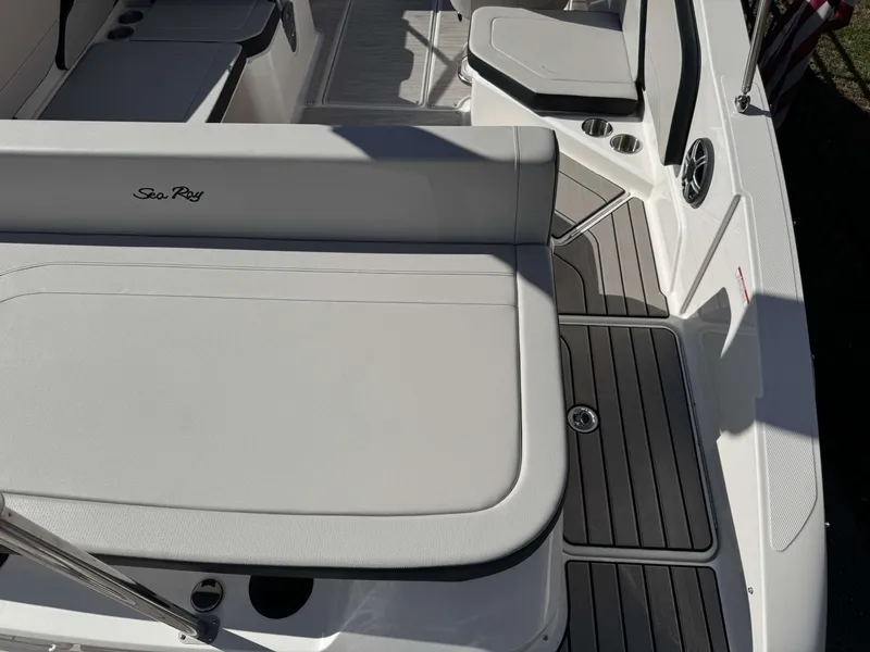 Slide: The Image of Interior of Sea Ray SPO210 boat, model year 2026. - 10