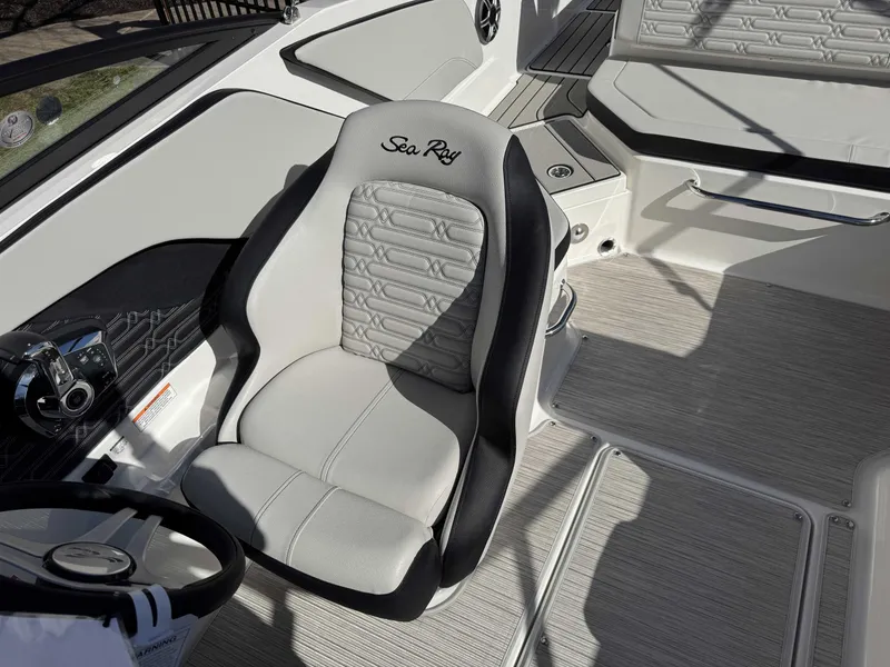 Slide: The Image of Interior of Sea Ray SPO210 boat, model year 2026. - 17