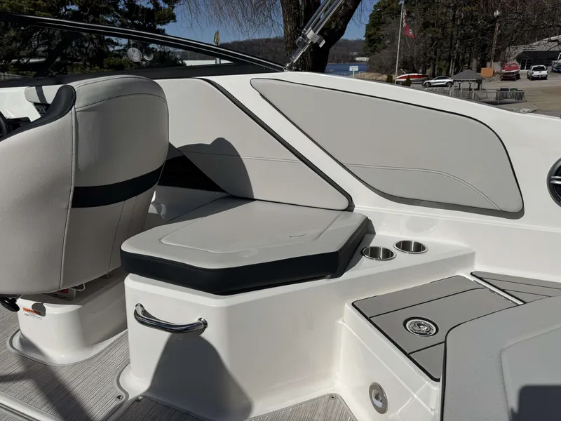 Slide: The Image of Interior of Sea Ray SPO210 boat, model year 2026. - 19