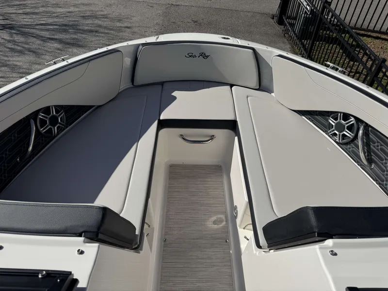 Slide: The Image of Interior view of Sea Ray SPO210 boat, model year 2026. - 2
