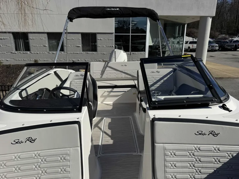 Slide: The Image of 2026 Sea Ray SPO210 boat cockpit with modern seating. - 37