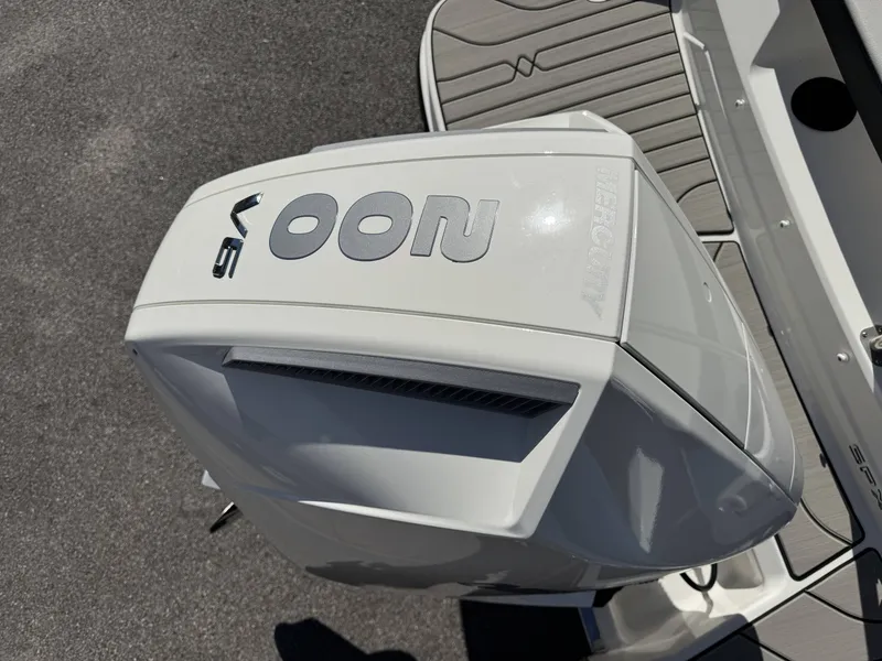 Slide: The Image of 2026 Sea Ray SPO210 with Mercury V6 outboard motor. - 8