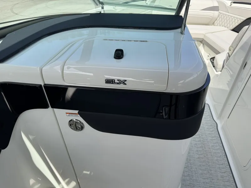 Slide: The Image of Interior view of Sea Ray SXO260 boat, model year 2026. - 13