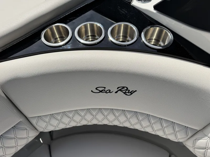 Slide: The Image of Interior of 2026 Sea Ray SXO260 with cup holders. - 9