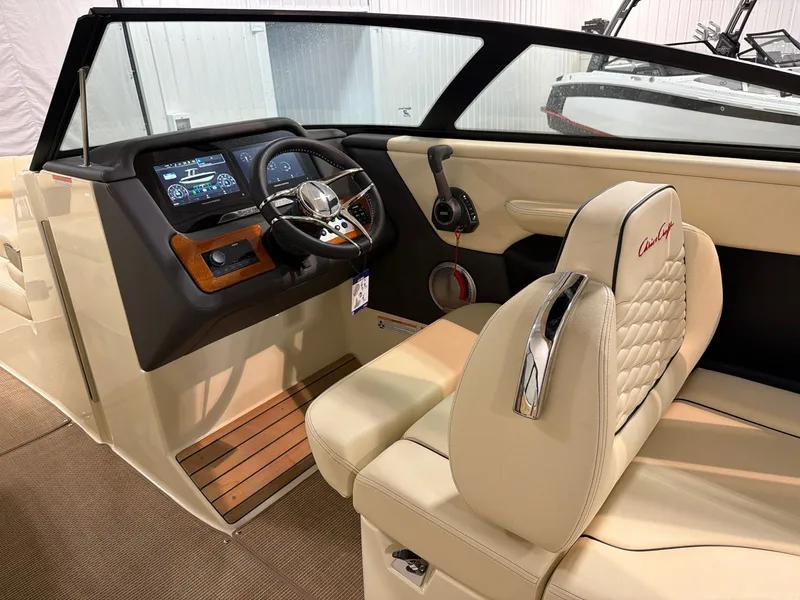 Slide: The Image of Interior of 2026 Chris-Craft Sportster 28 with luxurious cockpit. - 17