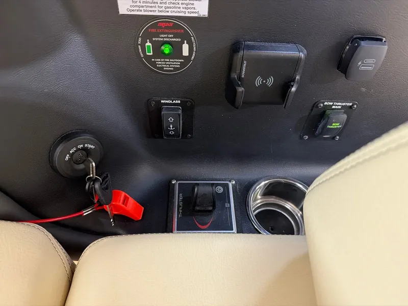 Slide: The Image of Dashboard of Chris-Craft Sportster 28 boat, year 2026. - 20