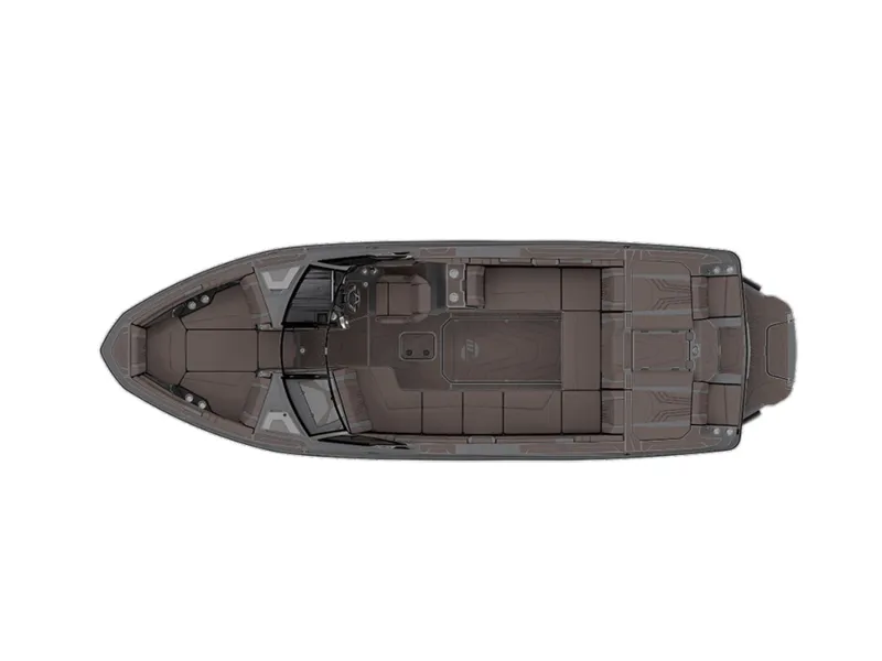Slide: The Image of Top view of 2026 Malibu Wakesetter 25 LSV boat. - 4