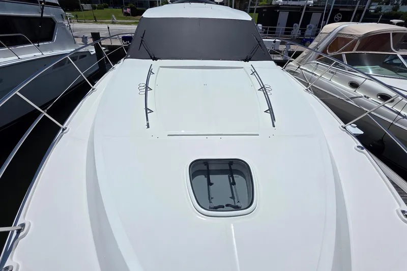 Slide: The Image of 2018 Sea Ray Sundancer 510 yacht deck, featuring sleek design and modern amenities. - 32