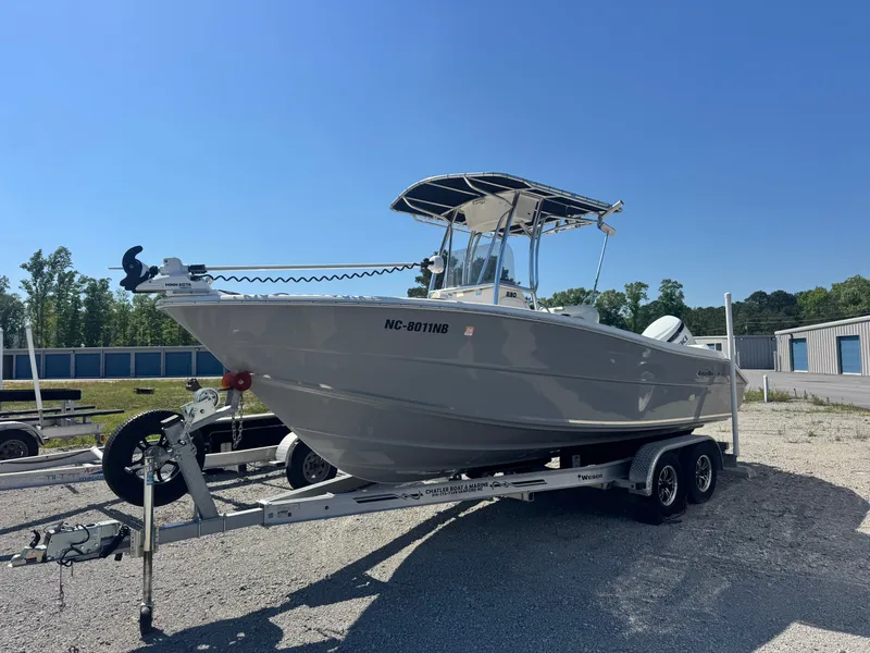 The Image of 2024 Bulls Bay 230 Center Console boat on trailer outdoors. - 0