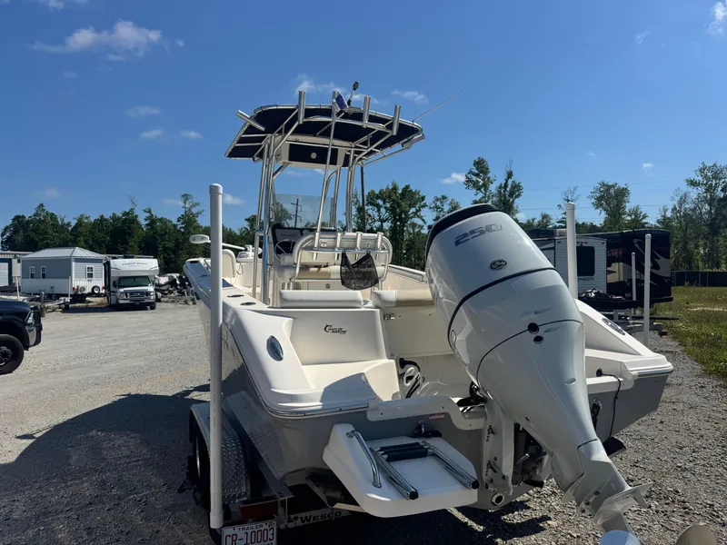 Slide: The Image of 2024 Bulls Bay 230 Center Console boat on trailer outdoors. - 4