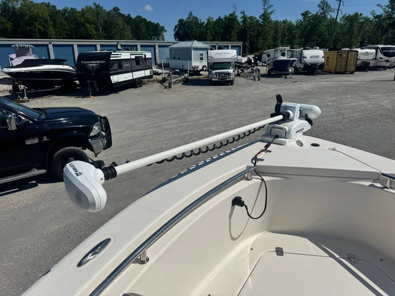 Slide: The Image of 2024 Bulls Bay 230 Center Console with Minn Kota trolling motor. - 9
