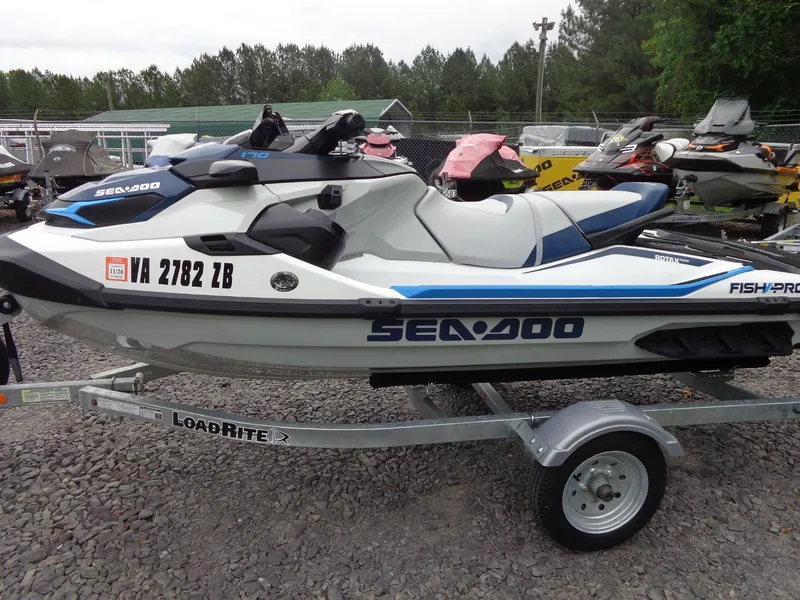 The Image of 2023 Sea-Doo FishPro Sport 170 on trailer, side view. - 1