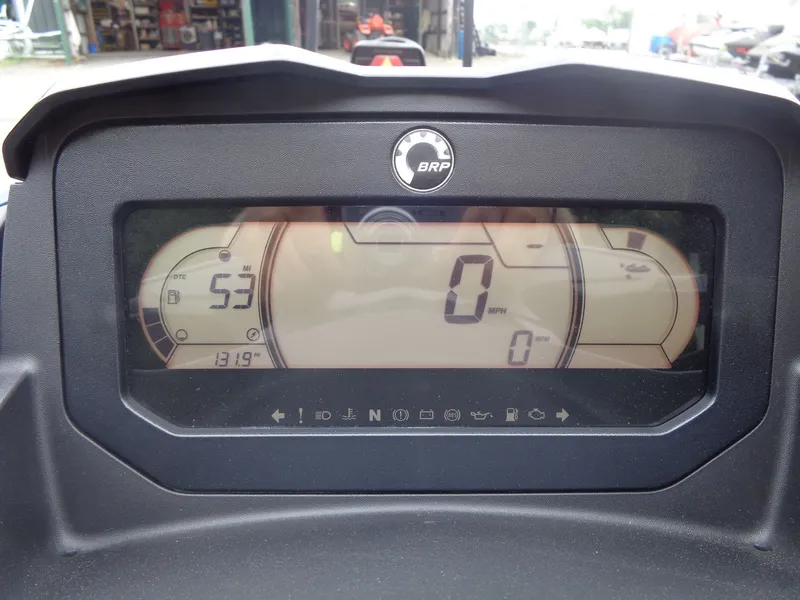 Slide: The Image of 2023 Sea-Doo FishPro Sport 170 dashboard display showing mileage and speed. - 15
