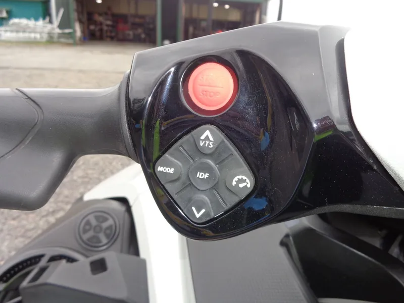 Slide: The Image of Close-up of 2023 Sea-Doo FishPro Sport 170 controls. - 17