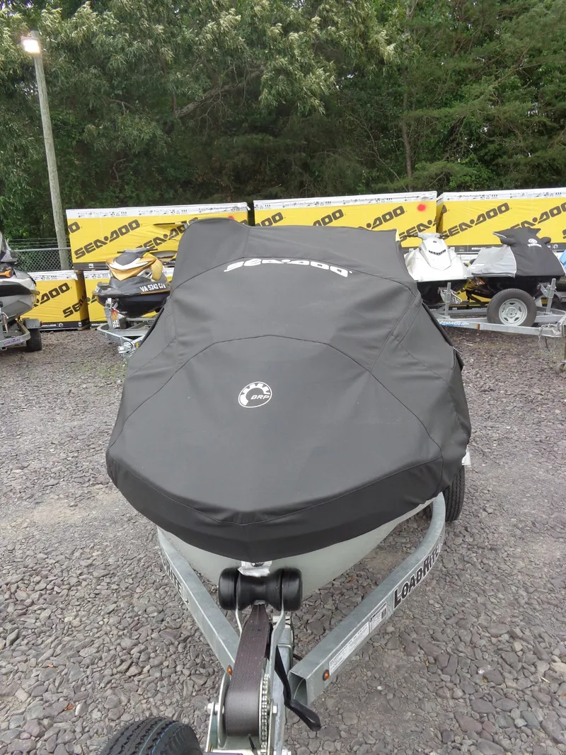 Slide: The Image of 2023 Sea-Doo FishPro Sport 170 covered on trailer. - 29
