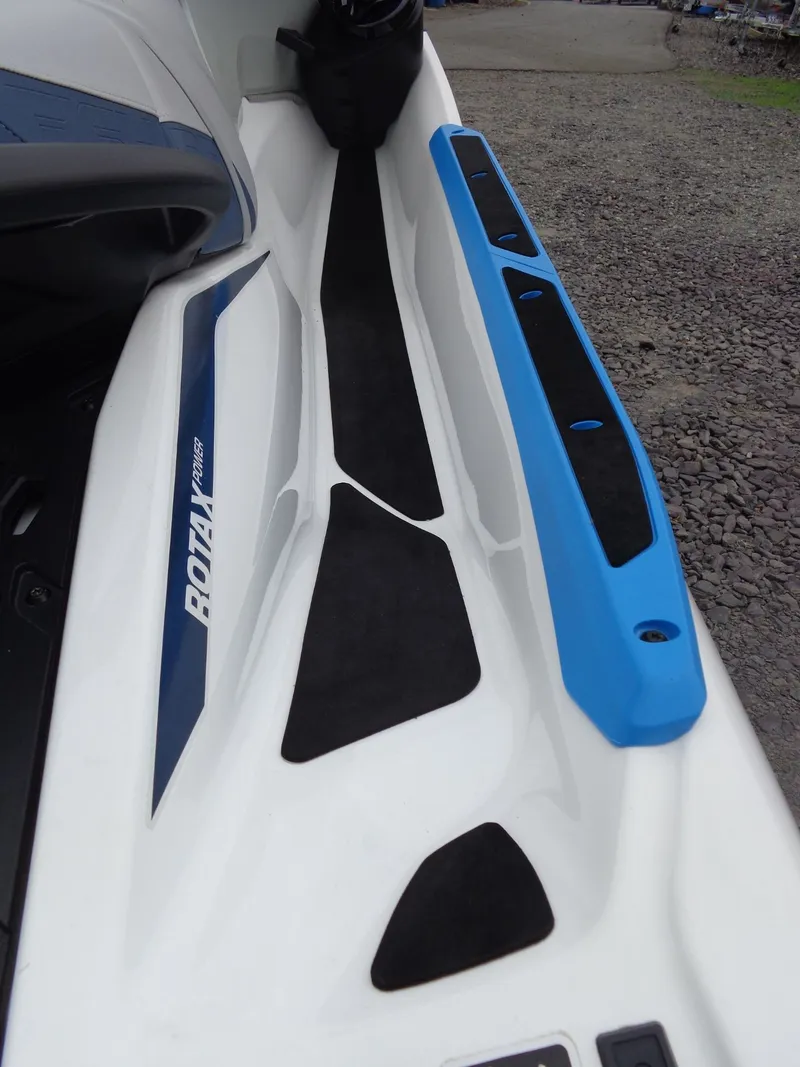 Slide: The Image of 2023 Sea-Doo FishPro Sport 170 side view with blue accent. - 5