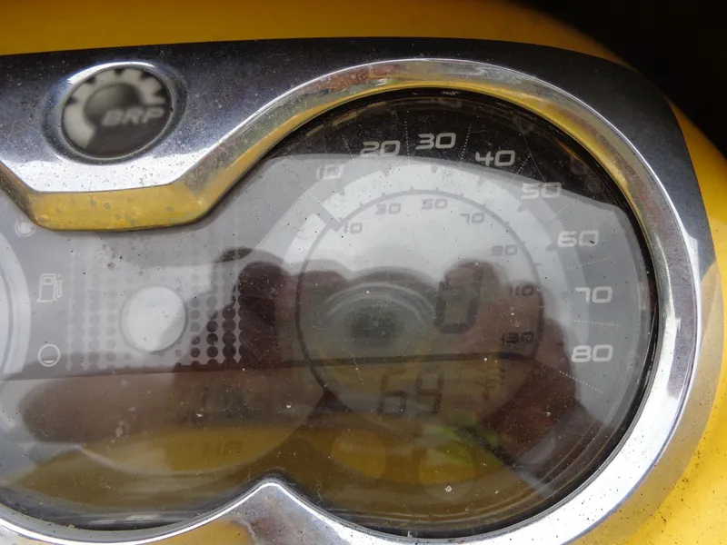 Slide: The Image of Close-up of a 2007 Sea-Doo RXT™ speedometer. - 23