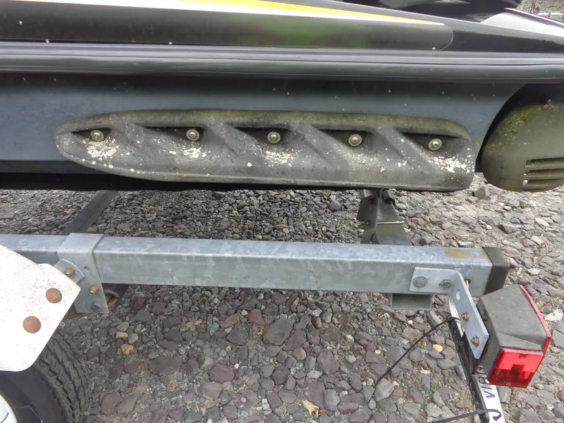 Slide: The Image of 2007 Sea-Doo RXT™ on trailer, close-up of hull. - 40