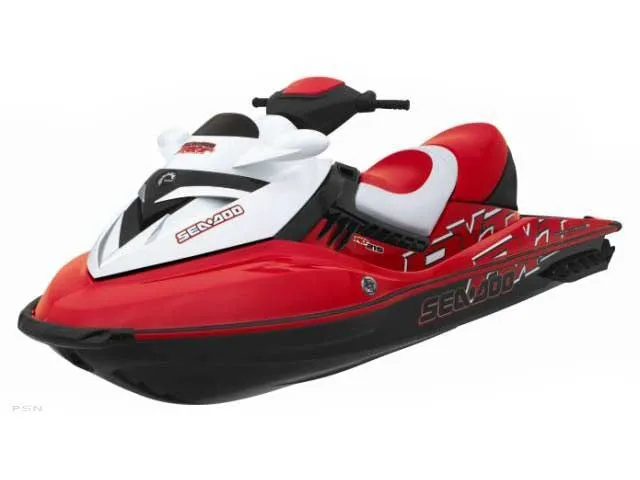 Slide: The Image of 2007 Sea-Doo RXT™ jet ski in red and white. - 42