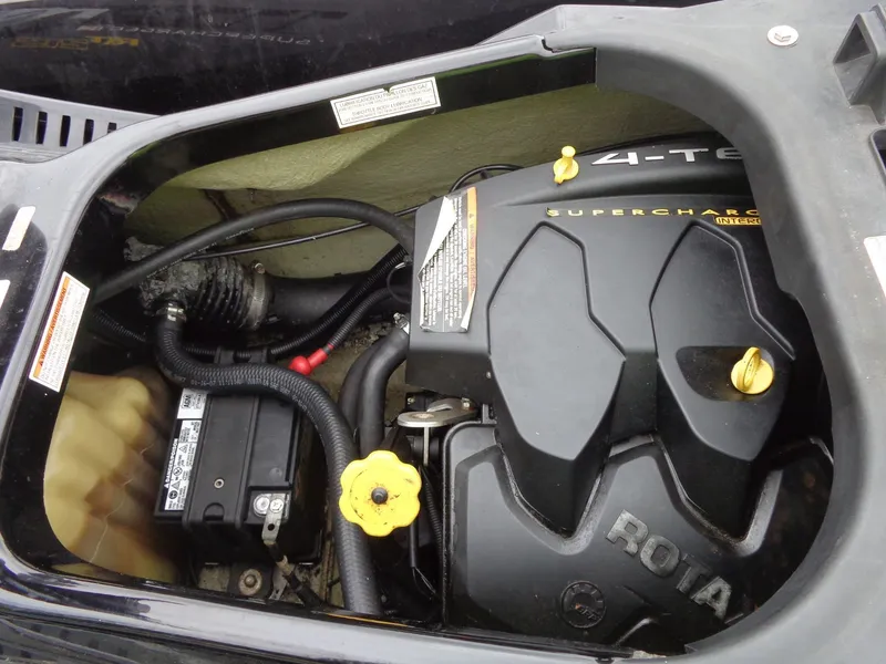 Slide: The Image of Engine compartment of a 2007 Sea-Doo RXT™ jet ski with supercharger. - 9