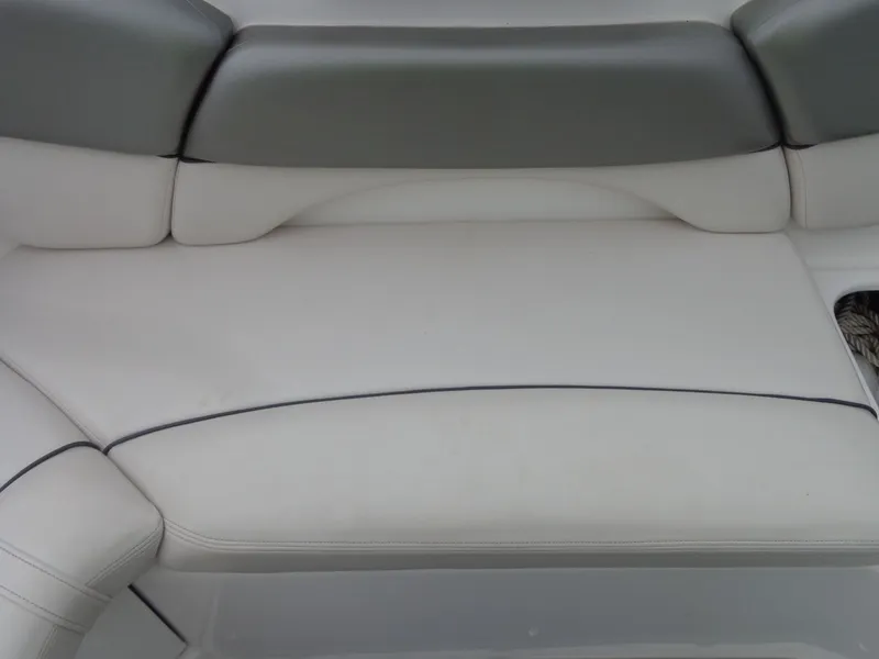 Slide: The Image of Yamaha AR210 2008 boat seat with gray and white upholstery. - 16