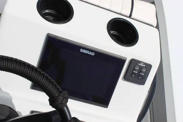 Slide: The Image of Beavertail Lightning 2019 boat console with Simrad display. - 15