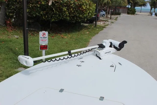 Slide: The Image of 2019 Beavertail Lightning boat with Minn Kota trolling motor. - 21