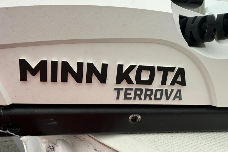 Slide: The Image of Minn Kota Terrova motor on 2008 Carolina Skiff 218 DLV boat. - 2
