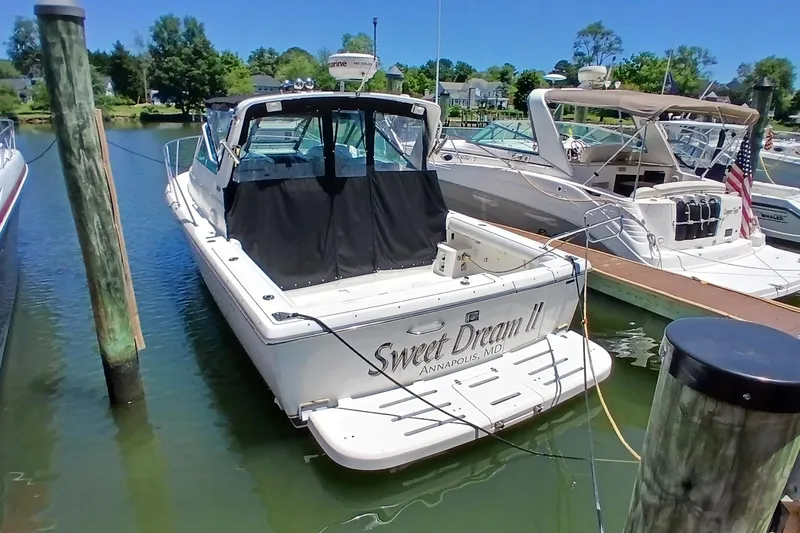 Slide: The Image of 2001 Tiara Yachts 2900 Open docked in Annapolis, MD marina. - 5