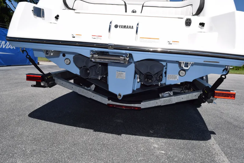 Slide: The Image of Rear view of Yamaha 255 FSH Sport H boat, 2026 model. - 9