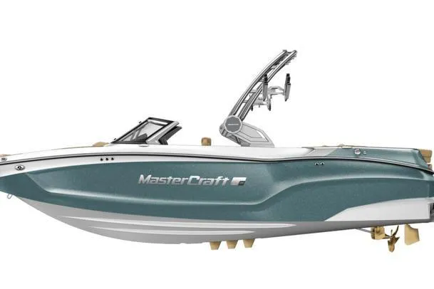 Slide: The Image of 2024 MasterCraft XT22 boat with sleek design and modern features. - 3