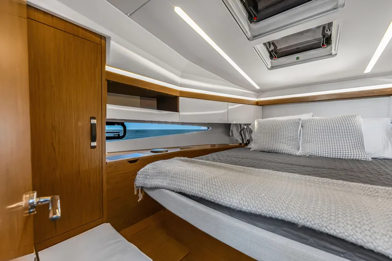 Slide: The Image of Luxurious cabin interior of 2020 Jeanneau NC 37 yacht with modern design. - 26