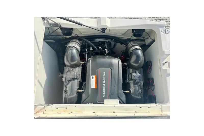 Slide: The Image of Engine compartment of 2016 Four Winns TS222 with Volvo Penta engine. - 17