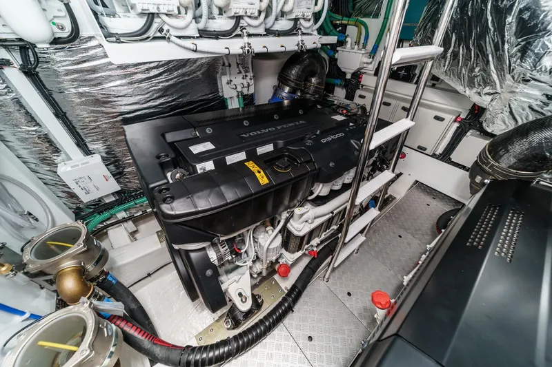 Slide: The Image of Engine room of 2026 Princess V55 yacht with Volvo Penta engine. - 59