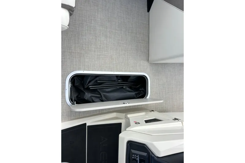Slide: The Image of Storage compartment in 2026 Alera M23L boat interior, featuring sleek design and practical functionality. - 24