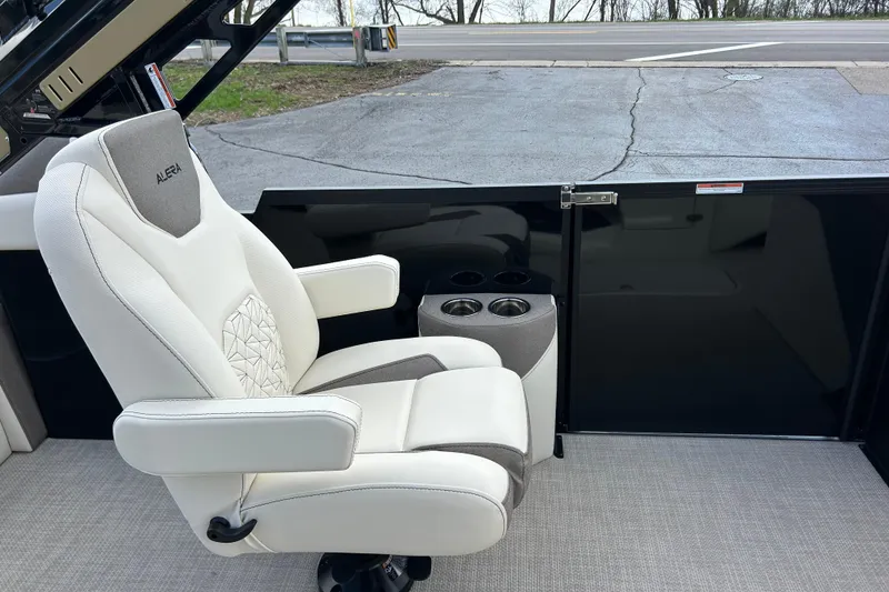 Slide: The Image of Luxurious Alera M23L 2026 boat seat with cup holders, featuring sleek design and comfort. - 41