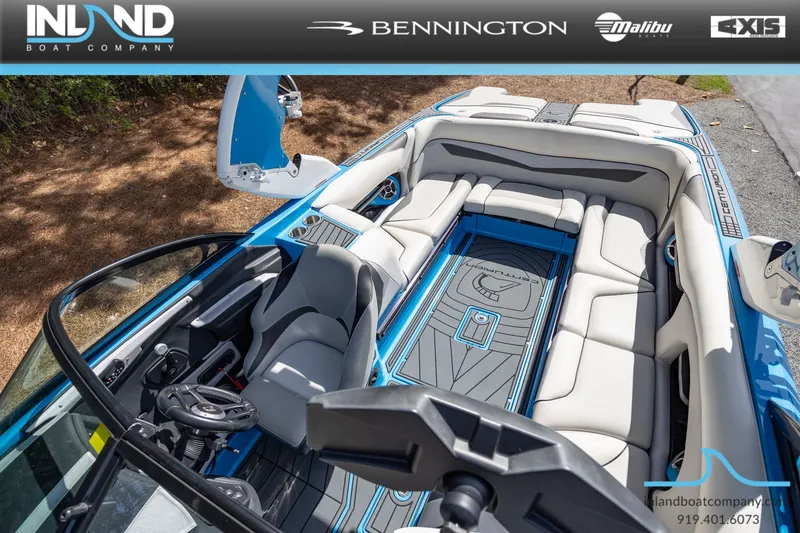 Slide: The Image of Interior view of a 2016 Centurion Ri237 boat with luxurious seating. - 23