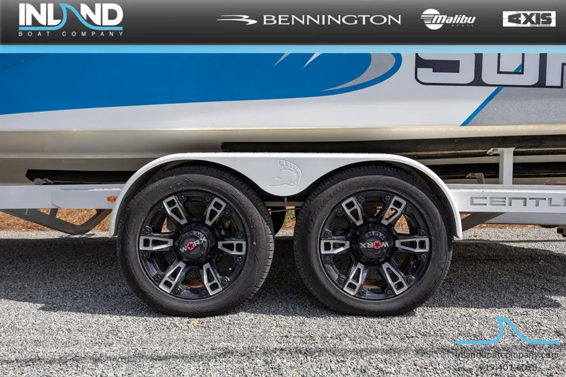 Slide: The Image of 2016 Centurion Ri237 boat trailer with stylish black rims. - 3