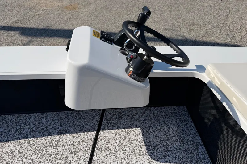 Slide: The Image of Steering console of 2026 Chittum Skiffs 18 Challenger 2.0 Tunnel boat. - 12