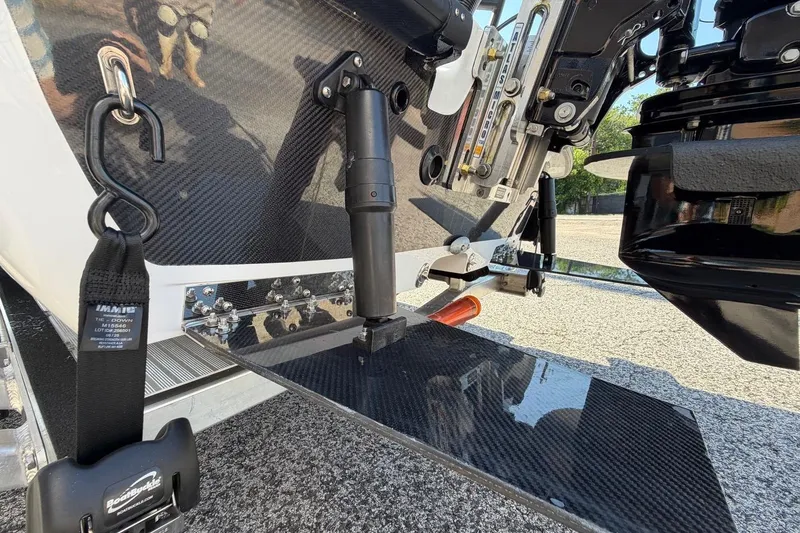 Slide: The Image of 2026 Chittum Skiffs 18 Challenger 2.0 Tunnel boat detail, showcasing advanced engineering components. - 17