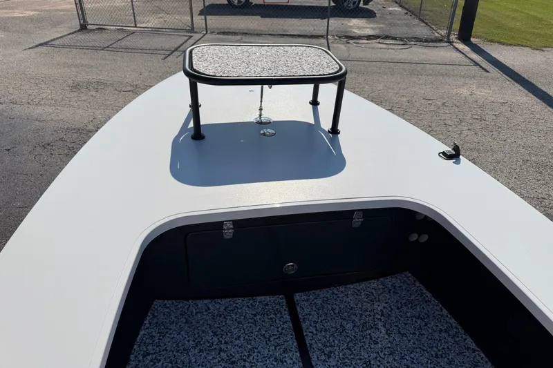 Slide: The Image of 2026 Chittum Skiffs 18 Challenger 2.0 Tunnel boat deck with elevated platform. - 8
