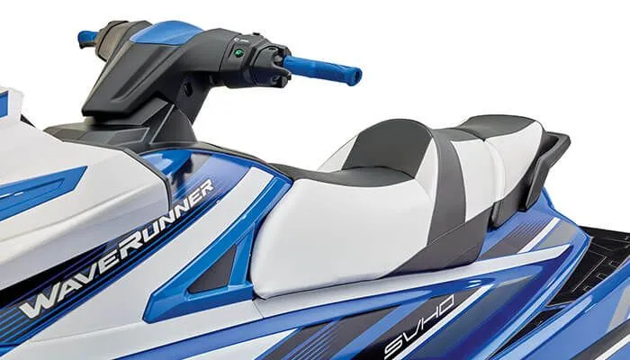 Slide: The Image of 2017 Yamaha GP 1800 WaveRunner in blue and white. - 7
