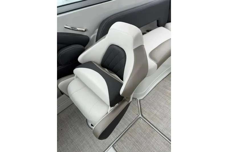 Slide: The Image of 2022 Crownline 265 SS boat seat with modern design and comfortable upholstery. - 7